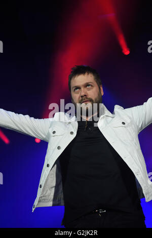 Kasabian sul palco in Swindon Foto Stock