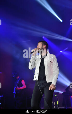 Kasabian sul palco in Swindon Foto Stock