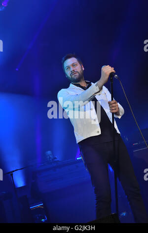 Kasabian sul palco in Swindon Foto Stock