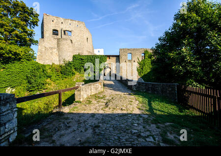 Hukvaldy, un castello in Moravia costruito nel 1285, Repubblica Ceca Foto Stock