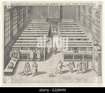 Biblioteca dell'Università di Leiden, Olanda, Willem Isaacsz. van Swanenburg, Andries Clouck, 1610 Foto Stock