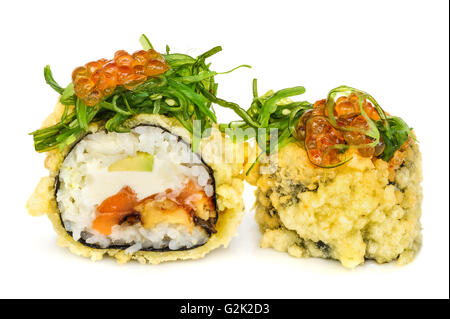 Tempura fritti caldi maki sushi Foto Stock