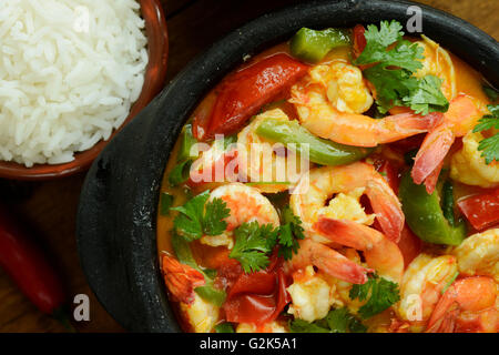 Moqueca di gamberetti, piatto brasiliano Foto Stock