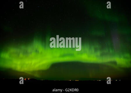 Luci del nord (Aurora boreale) Indian Head Saskatchewan Canada Foto Stock