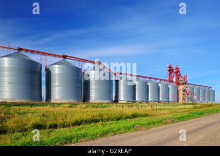 Entroterra terminale di grano Corinne Saskatchewan Canada Foto Stock