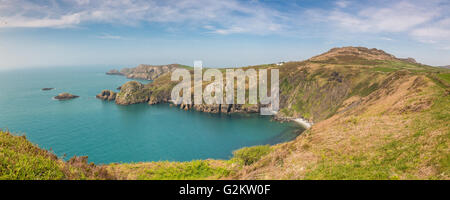 Pwll Deri sulla costa nord del Pembrokeshire, Wales, Regno Unito Foto Stock