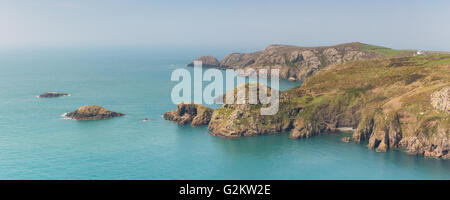 Pwll Deri sulla costa nord del Pembrokeshire, Wales, Regno Unito Foto Stock