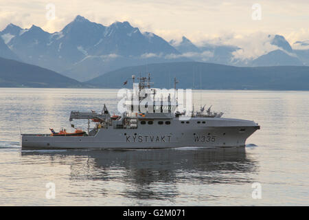 La guardia costiera della nave in Norvegia Foto Stock