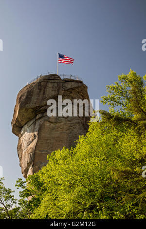 Chimney Rock, North Carolina - Chimney Rock State Park, una attrazione turistica con un 535 milioni di anni guglia di roccia. Foto Stock