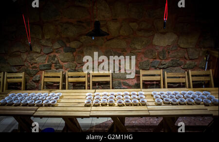 Caffè tavola cuptasting Foto Stock