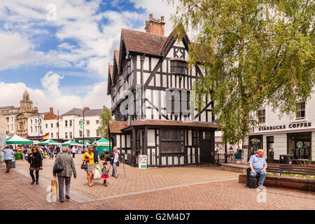 La vecchia casa di città alta, Hereford, Herefordshire, England, Regno Unito Foto Stock