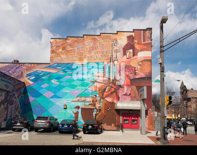 Caduto il punto storico quartiere Baltimore, Maryland Foto Stock