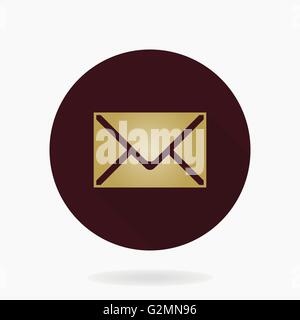 Vettore Fine Mail Icona piatta Illustrazione Vettoriale