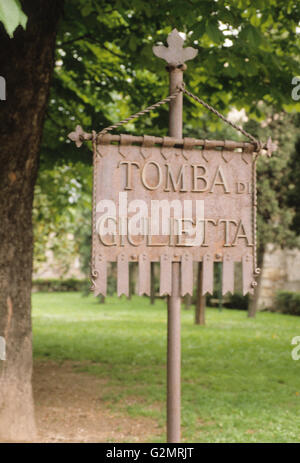 Tomba di Giulietta, Verona, Veneto, Italia Foto Stock