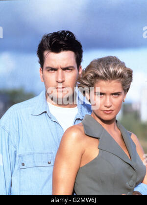 Charlie Sheen,Kristy Swanson,chase Foto Stock