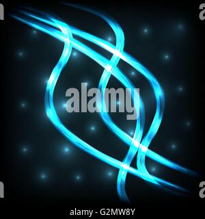 Linee di illuminazione con sfondo nero Illustrazione Vettoriale