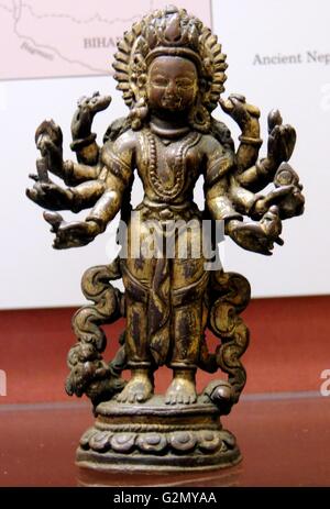 Vishnu e Lakshmi combinati. Xvi secolo DC, Nepal. Foto Stock