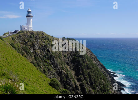 Faro di Cape Byron sulla costa del Pacifico a più orientale punto di Australia Foto Stock