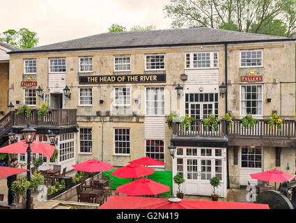 OXFORD CITY TESTA DEL FIUME public house dalla follia BRIDGE Foto Stock