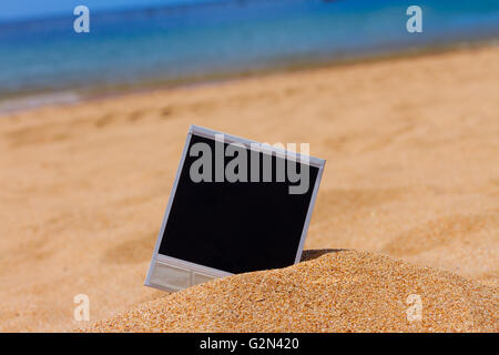 Foto istantanea su una spiaggia Foto Stock