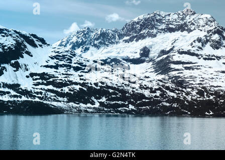 La gamma della montagna nel Parco Nazionale di Glacier Bay, Alaska Foto Stock