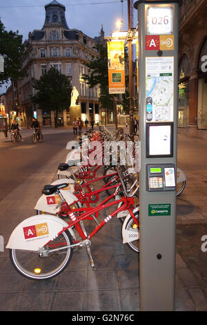 Velo Anversa, noleggio bici, schema di Anversa in Belgio Foto Stock