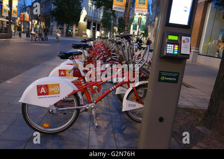 Velo Anversa, noleggio bici, schema di Anversa in Belgio Foto Stock