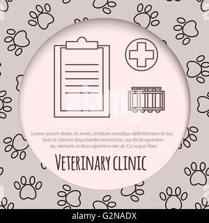 Questioni veterinarie pet health care medicine per animali set di icone isolato Illustrazione Vettoriale