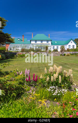 La sede del governo a Stanley, East Falkland, Isole Falkland, British territorio d oltremare. Foto Stock