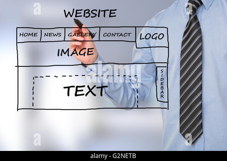 Lo sviluppo del web design designer seo contenuto - immagine di stock Foto Stock