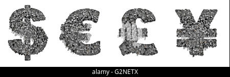 Alfabeto città / 3D Rendering della città formando i caratteri alfabetici Foto Stock
