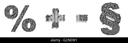 Alfabeto città / 3D Rendering della città formando i caratteri alfabetici Foto Stock