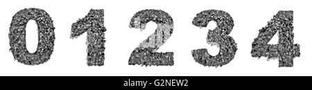 Alfabeto città / 3D Rendering della città formando i caratteri alfabetici Foto Stock