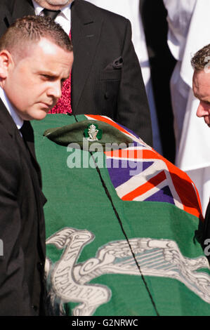 Funerali di Agustus Andrew 'Gusty' Spence, UVF fondatore e leader. BELFAST 28/09/2011 Foto Stock