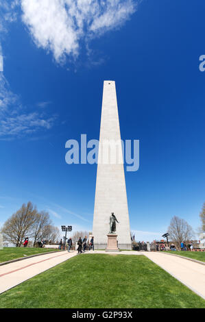 Monumento di Bunker Hill, Boston, Massachusetts, STATI UNITI D'AMERICA Foto Stock