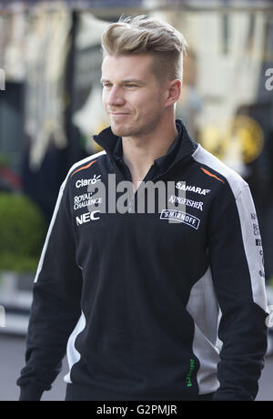 Il Principato di Monaco e Monte Carlo - 28 Maggio 2016: la FIA Formula One World Championship con Nico Huelkenberg, Sahara Force India F1 Team | Verwendung weltweit/picture alliance Foto Stock