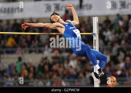 Stadio Olympico, Roma, Italia. 02Giugno, 2016. IAAF Diamond League Roma. Marco Fassinotti, mens salto in alto. Credito: Azione Sport Plus/Alamy Live News Foto Stock