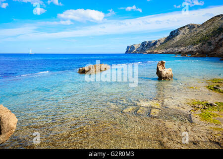 Denia spiaggia di Las Rotas vicino a Sant Antonio capo di alicante Spagna Foto Stock