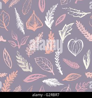 Seamless pattern in foglia Illustrazione Vettoriale