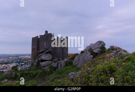 Carn Brea castello, ora un ristorante in Cornovaglia Camborne Foto Stock