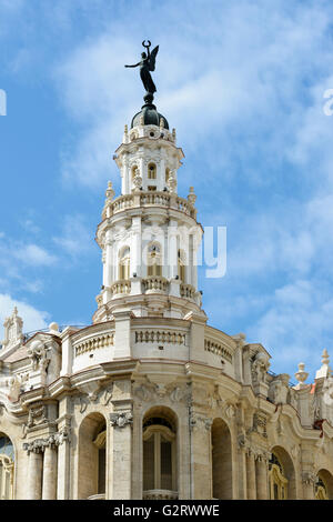 Gran Teatro de La Habana Alicia Alonso, Parque Central, Havana, Cuba Foto Stock