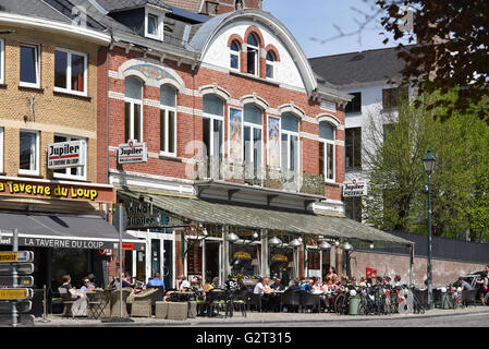 Ristorante in stile liberty a Stavelot Foto Stock