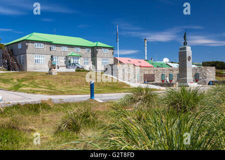 Il Monumento della Liberazione a Stanley, East Falkland, Isole Falkland, British territorio d oltremare. Foto Stock