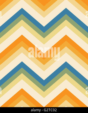 Seamless chevron pattern in arancio e blu Foto Stock