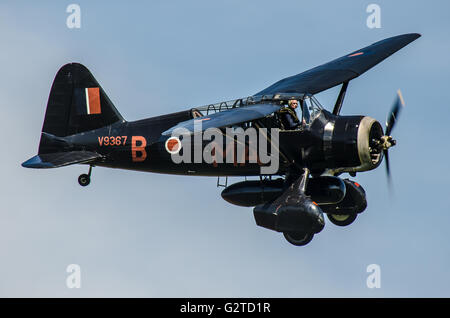 Westland Lysander verniciato in nero la combinazione di colori della clandestinità SOE aeromobili di 1942 ed è contrassegnato come V9367 MA-B Foto Stock