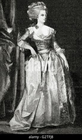 Maria Feodorovna (Sophie Dorothea di Wurttemberg) (1759-1828). Imperatrice consorte di tutte le Russie. Incisione di H. Gedan nella storia universale, 1885. Foto Stock