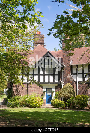 Casa di 35 Il Ginnel, Port Sunlight , Merseyside, England, Regno Unito Foto Stock