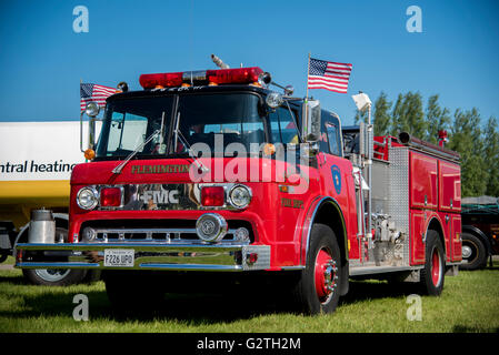 American camion dei pompieri presso il Royal Bath & West Show 2 Giugno 2016 Foto Stock