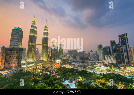 Kuala Lumpur, Malesia skyline. Foto Stock