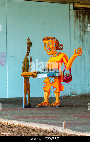 Arte pubblica sotto un cavalcavia autostradale a Emeryville California Foto Stock